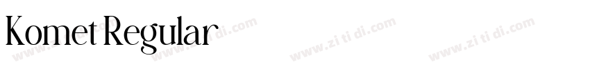 Komet Regular字体转换